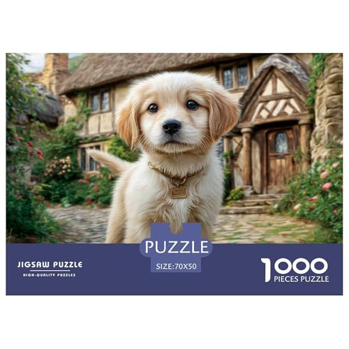 1000 Teile Netter Hund Pädagogisches Spiel Puzzles Für Erwachsen Herausforderung Spielzeug Premium Quality Stress Abbauen Für Die Ganze Familie 70x50cm/1000pcs von UJSDVNNJJ