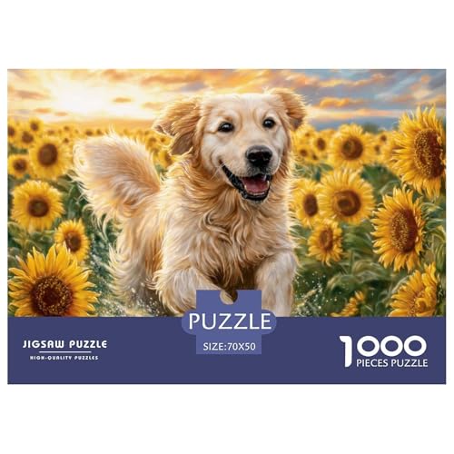 1000 Teile Netter Hund Pädagogisches Spiel Puzzles Für Erwachsen Herausforderung Spielzeug Premium Quality Stress Abbauen Für Erwachsene Und Kinder Ab 14 Jahren 70x50cm/1000pcs von UJSDVNNJJ