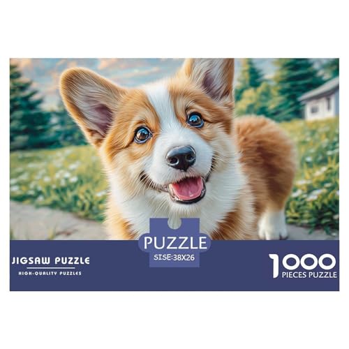 1000-Teile Netter Hund Pädagogisches Spiel Puzzles Für Erwachsen Lernspiel Premium Quality Geschenke Für Erwachsene Und Kinder Ab 14 Jahren 38x26cm/1000pcs von UJSDVNNJJ