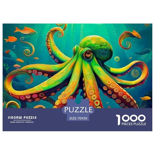 1000-Teile Octopus Geschicklichkeitsspiel Puzzles Für Erwachsen Lernspiel Premium Quality Geschenke Für Erwachsene Und Kinder Ab 14 Jahren 70x50cm/1000pcs von UJSDVNNJJ