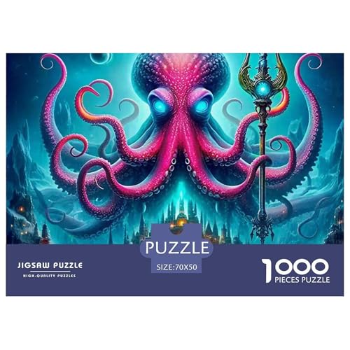 1000 Teile Octopus Geschicklichkeitsspiel Puzzles Für Erwachsen Lernspiel Premium Quality Stress Abbauen Für Erwachsene Und Kinder Ab 14 Jahren 70x50cm/1000pcs von UJSDVNNJJ