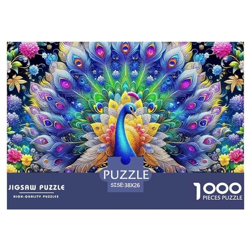 1000-Teile Pfauen Geschicklichkeitsspiel Pfauen Puzzles Für Erwachsen Lernspiel Premium Quality Geschenke Für Die Ganze Familie 38x26cm/1000pcs 1000-Teile Pfauen Geschicklichkeitsspiel Pfauen Puzzles Für Erwachsen Lernspiel Premium Quality Geschenke Für Die Ganze Familie 38x26cm/1000pcs von UJSDVNNJJ