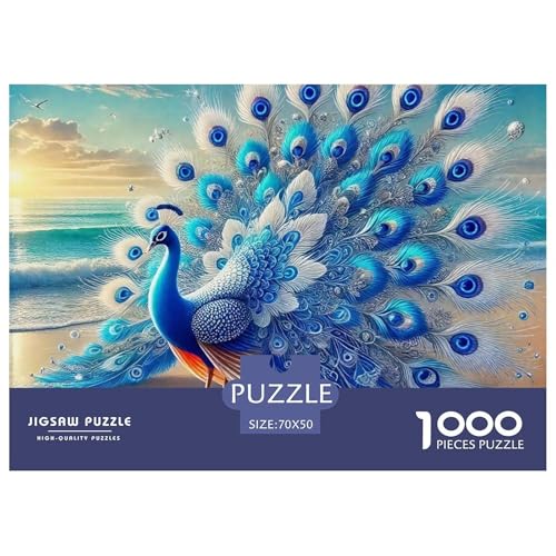 1000 Teile Pfauen Geschicklichkeitsspiel Pfauen Puzzles Für Erwachsen Lernspiel Premium Quality Geschenke Für Die Ganze Familie 70x50cm/1000pcs von UJSDVNNJJ