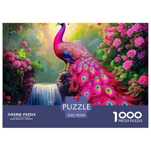 1000 Teile Pfauen Pädagogisches Spiel Pfauen Puzzles Für Erwachsen Herausforderung Spielzeug Premium Quality Stress Abbauen Für Erwachsene Und Kinder Ab 14 Jahren 70x50cm/1000pcs von UJSDVNNJJ