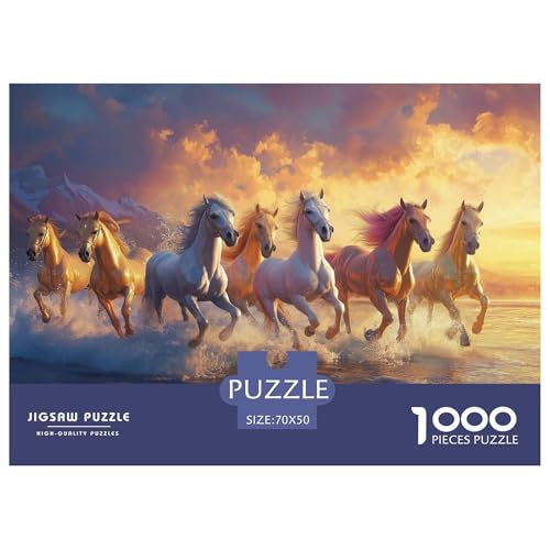 1000 Teile Pferd Geschicklichkeitsspiel Puzzles Für Erwachsen Lernspiel Premium Quality Stress Abbauen Für Erwachsene Und Kinder Ab 14 Jahren 70x50cm/1000pcs von UJSDVNNJJ