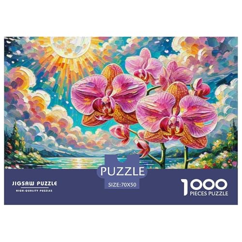 1000 Teile Phalaenopsis Orchideeee Geschicklichkeitsspiel Puzzles Für Erwachsen Herausforderung Spielzeug Premium Quality Stress Abbauen Für Erwachsene Und Kinder Ab 14 Jahren 70x50cm/1000pcs von UJSDVNNJJ