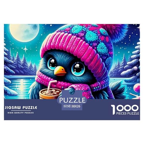 1000-Teile Pinguin Geschicklichkeitsspiel Puzzles Für Erwachsen Lernspiel Premium Quality Geschenke Für Die Ganze Familie 38x26cm/1000pcs von UJSDVNNJJ