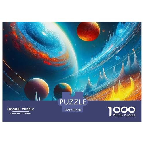 1000-Teile Planeten Geschicklichkeitsspiel Planeten Puzzles Für Erwachsen Lernspiel Premium Quality Geschenke Für Die Ganze Familie 70x50cm/1000pcs von UJSDVNNJJ
