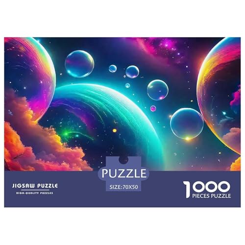 1000 Teile Planeten Geschicklichkeitsspiel Planeten Puzzles Für Erwachsen Lernspiel Premium Quality Stress Abbauen Für Die Ganze Familie 70x50cm/1000pcs von UJSDVNNJJ