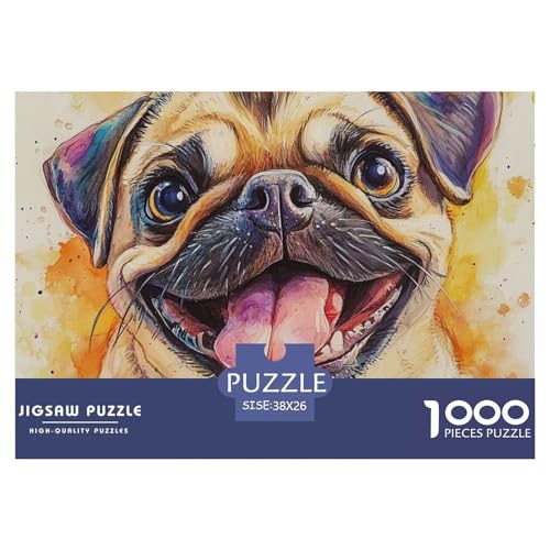 1000 Teile Pug Geschicklichkeitsspiel Puzzles Für Erwachsen Lernspiel Premium Quality Geschenke Für Erwachsene Und Kinder Ab 14 Jahren 38x26cm/1000pcs 1000 Teile Pug Geschicklichkeitsspiel Puzzles Für Erwachsen Lernspiel Premium Quality Geschenke Für Erwachsene Und Kinder Ab 14 Jahren 38x26cm/1000pcs von UJSDVNNJJ
