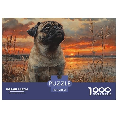 1000-Teile Pug Geschicklichkeitsspiel Puzzles Für Erwachsen Lernspiel Premium Quality Geschenke Für Erwachsene Und Kinder Ab 14 Jahren 70x50cm/1000pcs 1000-Teile Pug Geschicklichkeitsspiel Puzzles Für Erwachsen Lernspiel Premium Quality Geschenke Für Erwachsene Und Kinder Ab 14 Jahren 70x50cm/1000pcs von UJSDVNNJJ