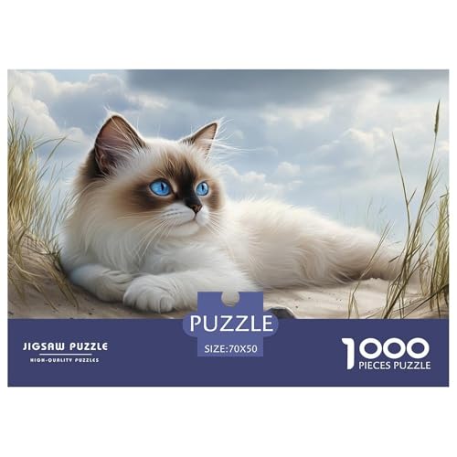 1000 Teile Ragdoll Katze Pädagogisches Spiel Puzzles Für Erwachsen Herausforderung Spielzeug Premium Quality Geschenke Für Erwachsene Und Kinder Ab 14 Jahren 70x50cm/1000pcs von UJSDVNNJJ