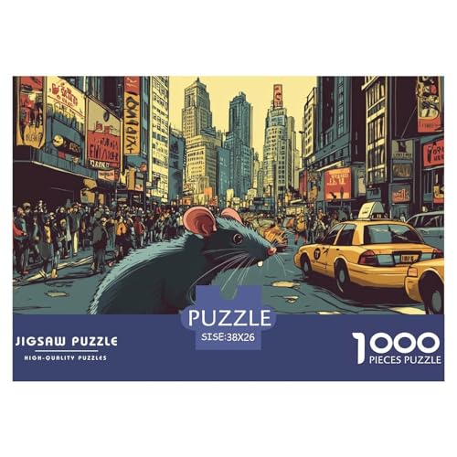1000 Teile Ratte Pädagogisches Spiel Puzzles Für Erwachsen Herausforderung Spielzeug Premium Quality Stress Abbauen Für Erwachsene Und Kinder Ab 14 Jahren 38x26cm/1000pcs 1000 Teile Ratte Pädagogisches Spiel Puzzles Für Erwachsen Herausforderung Spielzeug Premium Quality Stress Abbauen Für Erwachsene Und Kinder Ab 14 Jahren 38x26cm/1000pcs von UJSDVNNJJ