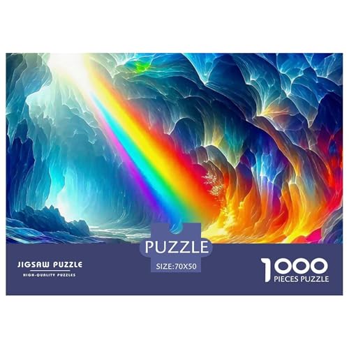 1000 Teile Regenbogen Geschicklichkeitsspiel Regenbogen Puzzles Für Erwachsen Lernspiel Premium Quality Geschenke Für Die Ganze Familie 70x50cm/1000pcs von UJSDVNNJJ