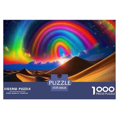 1000-Teile Regenbogen Geschicklichkeitsspiel Regenbogen Puzzles Für Erwachsen Lernspiel Premium Quality Geschenke Für Erwachsene Und Kinder Ab 14 Jahren 38x26cm/1000pcs von UJSDVNNJJ