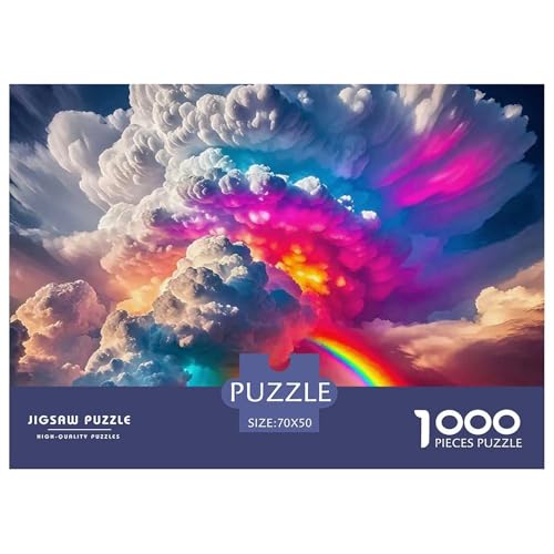 1000-Teile Regenbogen Geschicklichkeitsspiel Regenbogen Puzzles Für Erwachsen Lernspiel Premium Quality Geschenke Für Erwachsene Und Kinder Ab 14 Jahren 70x50cm/1000pcs von UJSDVNNJJ
