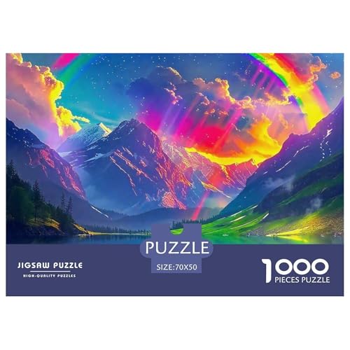 1000 Teile Regenbogen Geschicklichkeitsspiel Regenbogen Puzzles Für Erwachsen Lernspiel Premium Quality Stress Abbauen Für Erwachsene Und Kinder Ab 14 Jahren 70x50cm/1000pcs von UJSDVNNJJ