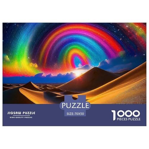 1000-Teile Regenbogen Pädagogisches Spiel Regenbogen Puzzles Für Erwachsen Lernspiel Premium Quality Geschenke Für Erwachsene Und Kinder Ab 14 Jahren 70x50cm/1000pcs von UJSDVNNJJ