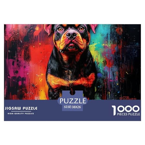 1000-Teile Rottweiler Geschicklichkeitsspiel Puzzles Für Erwachsen Lernspiel Premium Quality Geschenke Für Die Ganze Familie 38x26cm/1000pcs 1000-Teile Rottweiler Geschicklichkeitsspiel Puzzles Für Erwachsen Lernspiel Premium Quality Geschenke Für Die Ganze Familie 38x26cm/1000pcs von UJSDVNNJJ