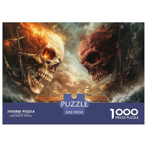 1000 Teile Schädel Geschicklichkeitsspiel Puzzles Für Erwachsen Lernspiel Premium Quality Geschenke Für Erwachsene Und Kinder Ab 14 Jahren 70x50cm/1000pcs von UJSDVNNJJ