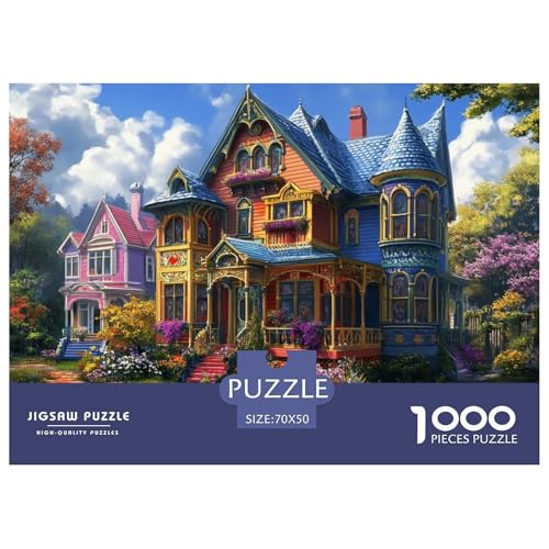 1000-Teile Schloss Geschicklichkeitsspiel Puzzles Für Erwachsen Lernspiel Premium Quality Stress Abbauen Für Erwachsene Und Kinder Ab 14 Jahren 70x50cm/1000pcs von UJSDVNNJJ