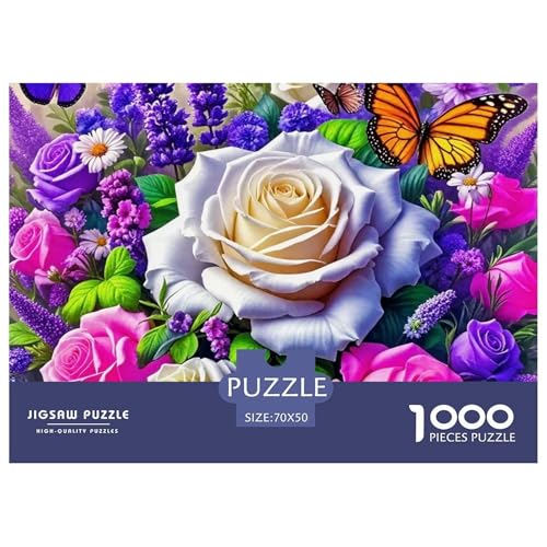 1000-Teile Schmetterling Geschicklichkeitsspiel Schmetterling Puzzles Für Erwachsen Lernspiel Premium Quality Geschenke Für Die Ganze Familie 70x50cm/1000pcs von UJSDVNNJJ
