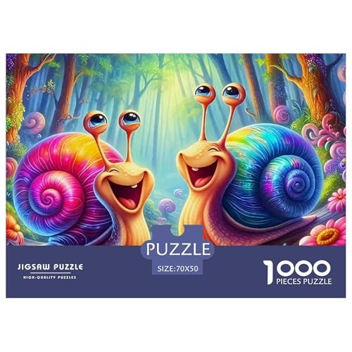 1000-Teile Schnecke Geschicklichkeitsspiel Schnecke Puzzles Für Erwachsen Lernspiel Premium Quality Geschenke Für Die Ganze Familie 70x50cm/1000pcs von UJSDVNNJJ