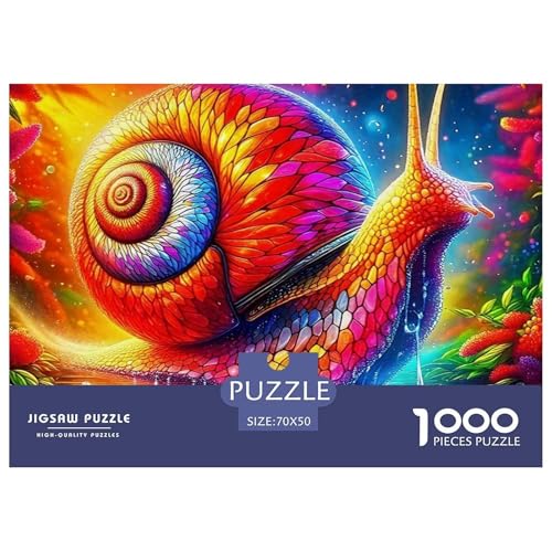 1000-Teile Schnecke Geschicklichkeitsspiel Schnecke Puzzles Für Erwachsen Lernspiel Premium Quality Geschenke Für Die Ganze Familie 70x50cm/1000pcs von UJSDVNNJJ