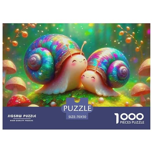 1000-Teile Schnecke Geschicklichkeitsspiel Schnecke Puzzles Für Erwachsen Lernspiel Premium Quality Geschenke Für Die Ganze Familie 70x50cm/1000pcs von UJSDVNNJJ