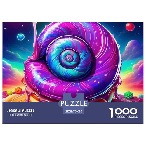 1000-Teile Schnecke Geschicklichkeitsspiel Schnecke Puzzles Für Erwachsen Lernspiel Premium Quality Geschenke Für Die Ganze Familie 70x50cm/1000pcs von UJSDVNNJJ