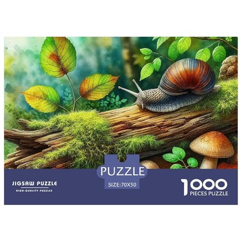 1000-Teile Schnecke Geschicklichkeitsspiel Schnecke Puzzles Für Erwachsen Lernspiel Premium Quality Geschenke Für Die Ganze Familie 70x50cm/1000pcs von UJSDVNNJJ
