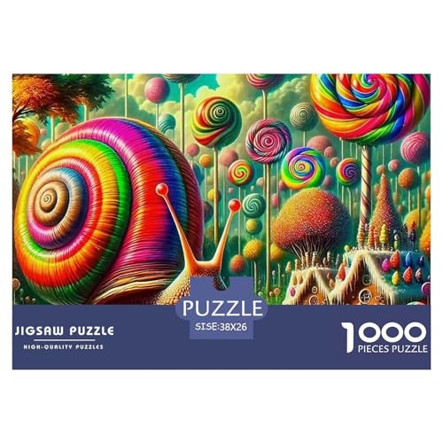1000-Teile Schnecke Pädagogisches Spiel Schnecke Puzzles Für Erwachsen Herausforderung Spielzeug Premium Quality Stress Abbauen Für Die Ganze Familie 38x26cm/1000pcs von UJSDVNNJJ