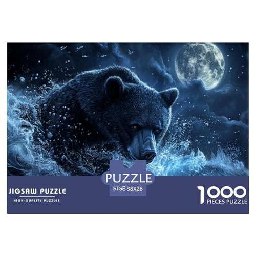 1000-Teile Schwarzer Bär Geschicklichkeitsspiel Puzzles Für Erwachsen Herausforderung Spielzeug Premium Quality Geschenke Für Die Ganze Familie 38x26cm/1000pcs 1000-Teile Schwarzer Bär Geschicklichkeitsspiel Puzzles Für Erwachsen Herausforderung Spielzeug Premium Quality Geschenke Für Die Ganze Familie 38x26cm/1000pcs von UJSDVNNJJ