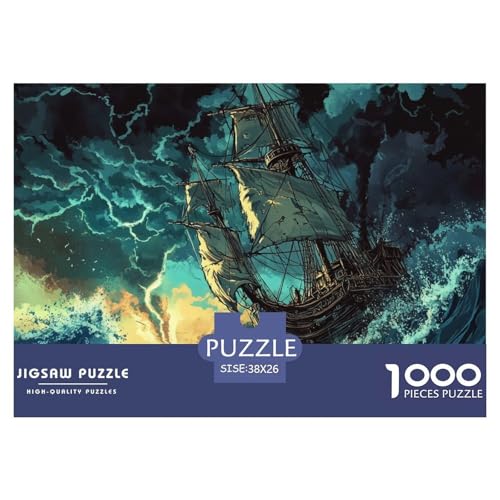 1000 Teile Segelboot Geschicklichkeitsspiel Puzzles Für Erwachsen Herausforderung Spielzeug Premium Quality Stress Abbauen Für Erwachsene Und Kinder Ab 14 Jahren 38x26cm/1000pcs von UJSDVNNJJ