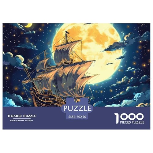 1000-Teile Segelboot Geschicklichkeitsspiel Puzzles Für Erwachsen Lernspiel Premium Quality Geschenke Für Die Ganze Familie 70x50cm/1000pcs von UJSDVNNJJ