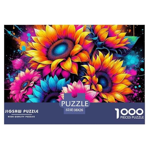 1000 Teile Sonnenblumen Pädagogisches Spiel Sonnenblumen Puzzles Für Erwachsen Herausforderung Spielzeug Premium Quality Geschenke Für Erwachsene Und Kinder Ab 14 Jahren 38x26cm/1000pcs von UJSDVNNJJ