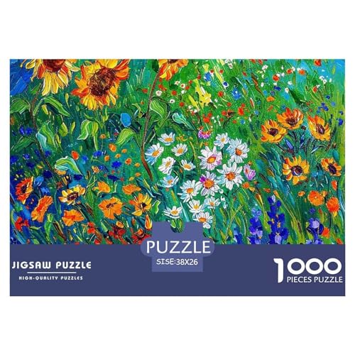 1000 Teile Sonnenblumen Pädagogisches Spiel Sonnenblumen Puzzles Für Erwachsen Lernspiel Premium Quality Stress Abbauen Für Erwachsene Und Kinder Ab 14 Jahren 38x26cm/1000pcs von UJSDVNNJJ
