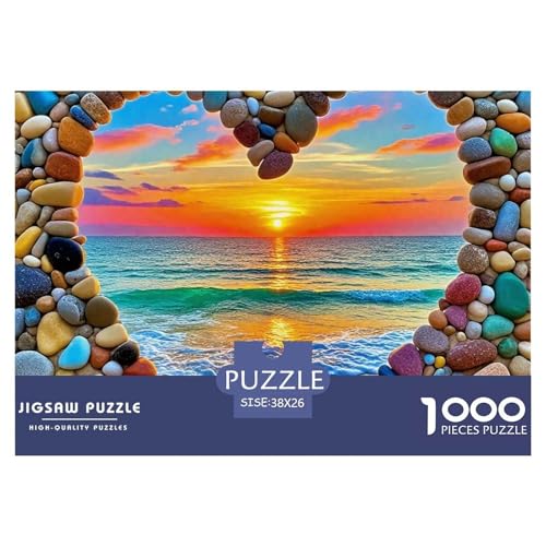 1000 Teile Sonnenuntergang Strand Geschicklichkeitsspiel Sonnenuntergang Strand Puzzles Für Erwachsen Lernspiel Premium Quality Geschenke Für Erwachsene Und Kinder Ab 14 Jahren 38x26cm/1000pcs von UJSDVNNJJ