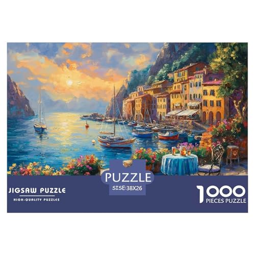 1000-Teile Sonnenuntergang am Hafen Pädagogisches Spiel Puzzles Für Erwachsen Lernspiel Premium Quality Stress Abbauen Für Erwachsene Und Kinder Ab 14 Jahren 38x26cm/1000pcs 1000-Teile Sonnenuntergang am Hafen Pädagogisches Spiel Puzzles Für Erwachsen Lernspiel Premium Quality Stress Abbauen Für Erwachsene Und Kinder Ab 14 Jahren 38x26cm/1000pcs von UJSDVNNJJ
