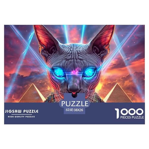 1000-Teile Sphinx Katze Geschicklichkeitsspiel Puzzles Für Erwachsen Lernspiel Premium Quality Geschenke Für Erwachsene Und Kinder Ab 14 Jahren 38x26cm/1000pcs 1000-Teile Sphinx Katze Geschicklichkeitsspiel Puzzles Für Erwachsen Lernspiel Premium Quality Geschenke Für Erwachsene Und Kinder Ab 14 Jahren 38x26cm/1000pcs von UJSDVNNJJ