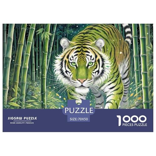 1000 Teile Tiger Geschicklichkeitsspiel Puzzles Für Erwachsen Lernspiel Premium Quality Geschenke Für Erwachsene Und Kinder Ab 14 Jahren 70x50cm/1000pcs von UJSDVNNJJ