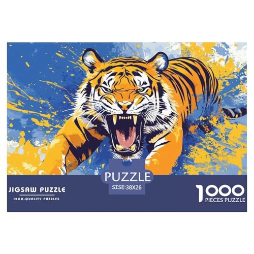 1000-Teile Tiger Pädagogisches Spiel Abbildung Puzzles Für Erwachsen Herausforderung Spielzeug Premium Quality Geschenke Für Erwachsene Und Kinder Ab 14 Jahren 38x26cm/1000pcs 1000-Teile Tiger Pädagogisches Spiel Abbildung Puzzles Für Erwachsen Herausforderung Spielzeug Premium Quality Geschenke Für Erwachsene Und Kinder Ab 14 Jahren 38x26cm/1000pcs von UJSDVNNJJ