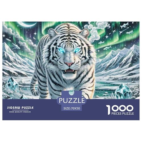 1000 Teile Tiger Pädagogisches Spiel Puzzles Für Erwachsen Lernspiel Premium Quality Stress Abbauen Für Erwachsene Und Kinder Ab 14 Jahren 70x50cm/1000pcs von UJSDVNNJJ