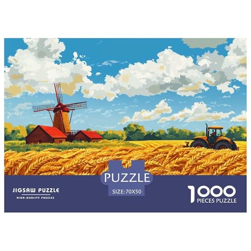 1000-Teile Traktor Pädagogisches Spiel Puzzles Für Erwachsen Lernspiel Premium Quality Stress Abbauen Für Die Ganze Familie 70x50cm/1000pcs von UJSDVNNJJ