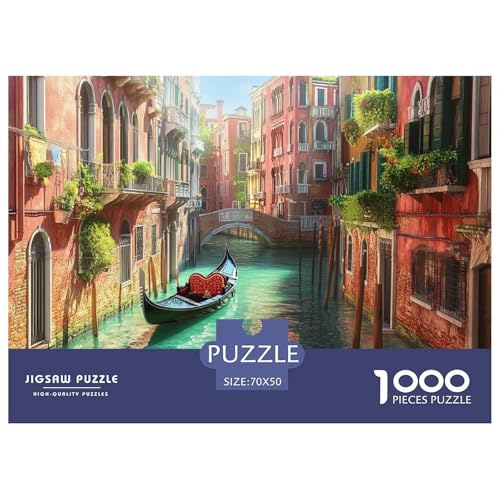 1000-Teile Venedig Wasserstadt Geschicklichkeitsspiel Puzzles Für Erwachsen Herausforderung Spielzeug Premium Quality Geschenke Für Erwachsene Und Kinder Ab 14 Jahren 70x50cm/1000pcs 1000-Teile Venedig Wasserstadt Geschicklichkeitsspiel Puzzles Für Erwachsen Herausforderung Spielzeug Premium Quality Geschenke Für Erwachsene Und Kinder Ab 14 Jahren 70x50cm/1000pcs von UJSDVNNJJ