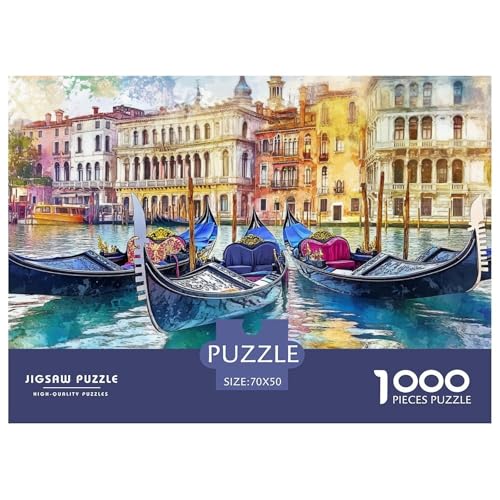 1000-Teile Venedig Wasserstadt Pädagogisches Spiel Puzzles Für Erwachsen Herausforderung Spielzeug Premium Quality Geschenke Für Erwachsene Und Kinder Ab 14 Jahren 70x50cm/1000pcs 1000-Teile Venedig Wasserstadt Pädagogisches Spiel Puzzles Für Erwachsen Herausforderung Spielzeug Premium Quality Geschenke Für Erwachsene Und Kinder Ab 14 Jahren 70x50cm/1000pcs von UJSDVNNJJ