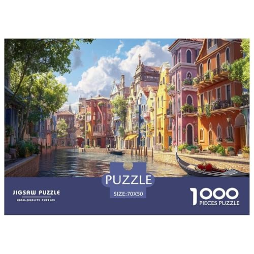 1000-Teile Venedig Wasserstadt Pädagogisches Spiel Puzzles Für Erwachsen Lernspiel Premium Quality Geschenke Für Die Ganze Familie 70x50cm/1000pcs von UJSDVNNJJ