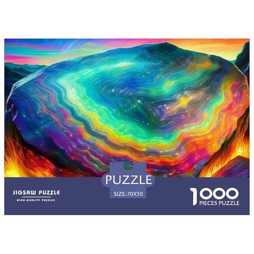 1000-Teile Vulkan Geschicklichkeitsspiel Vulkan Puzzles Für Erwachsen Herausforderung Spielzeug Premium Quality Geschenke Für Erwachsene Und Kinder Ab 14 Jahren 70x50cm/1000pcs von UJSDVNNJJ
