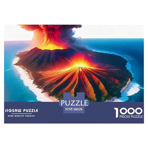 1000-Teile Vulkan Geschicklichkeitsspiel Vulkan Puzzles Für Erwachsen Herausforderung Spielzeug Premium Quality Stress Abbauen Für Die Ganze Familie 38x26cm/1000pcs von UJSDVNNJJ