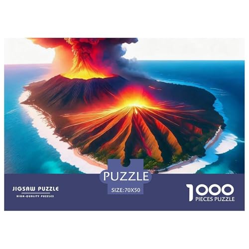 1000 Teile Vulkan Pädagogisches Spiel Vulkan Puzzles Für Erwachsen Herausforderung Spielzeug Premium Quality Geschenke Für Die Ganze Familie 70x50cm/1000pcs von UJSDVNNJJ